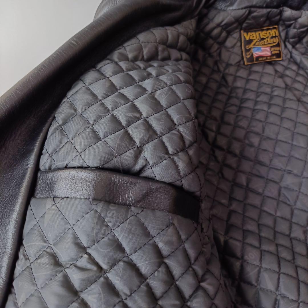 バンソン　ライダースジャケット　メンズ　サイズ36　レザー　Vanson