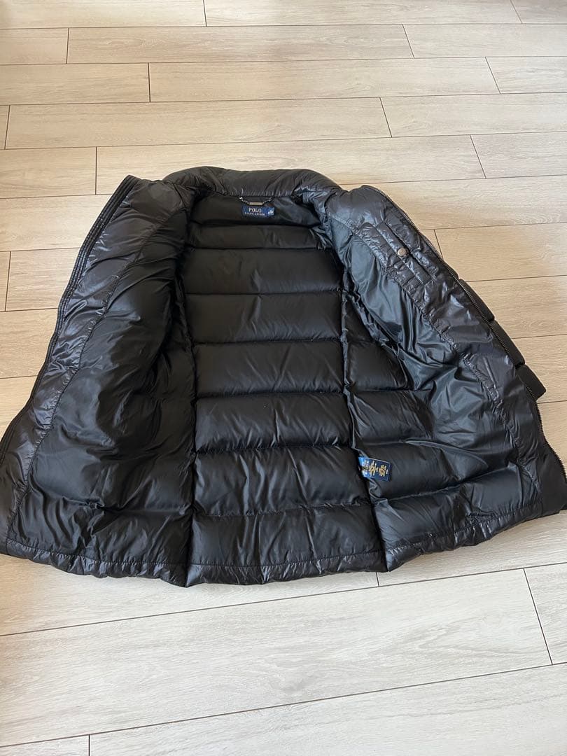カ*ん様 ボロラルフローレンのロング丈ブラックダウンジャケットクリーニング済み極
