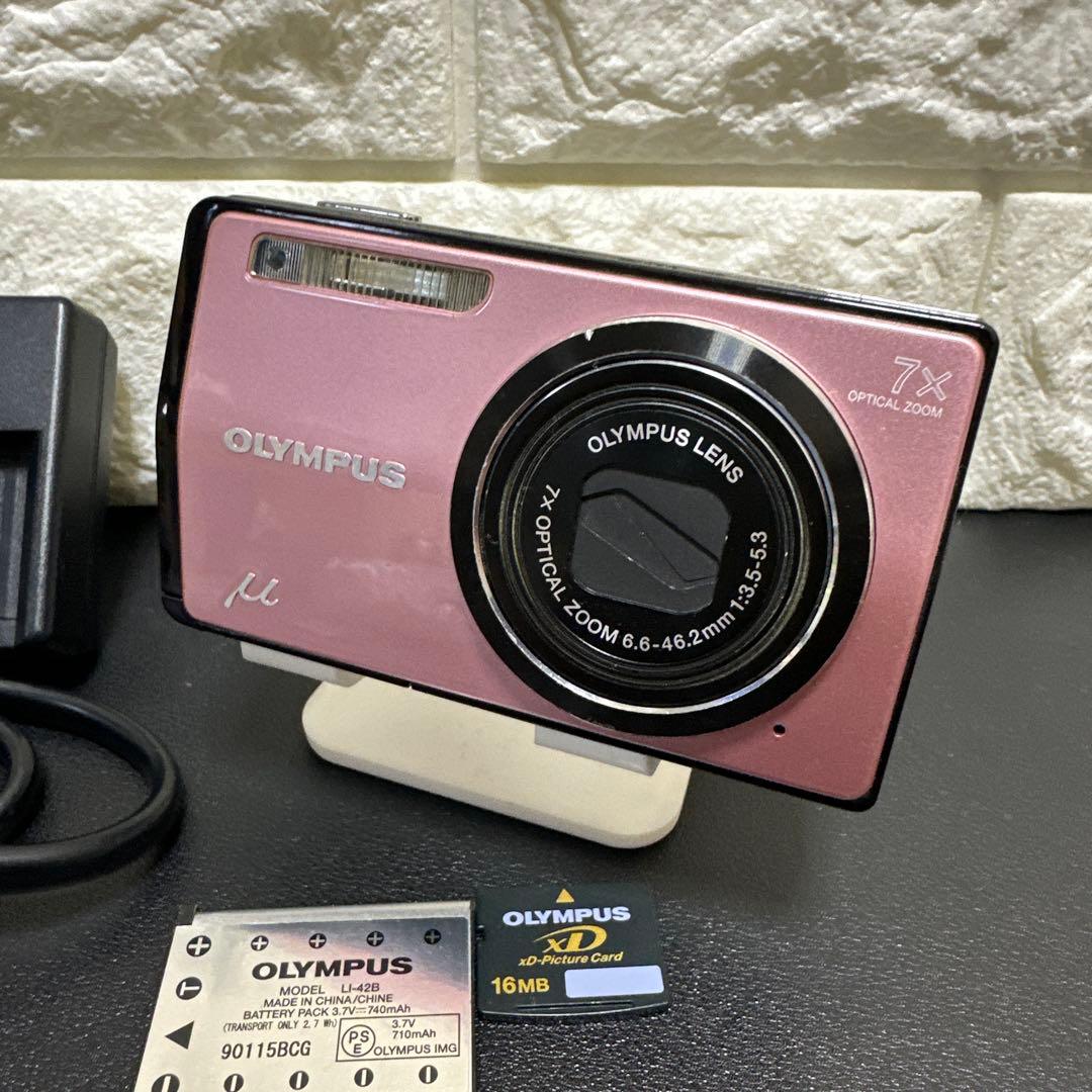 OLYMPUS ミュー µ-7000ピンク　動作品　xd ピクチャーカード付き