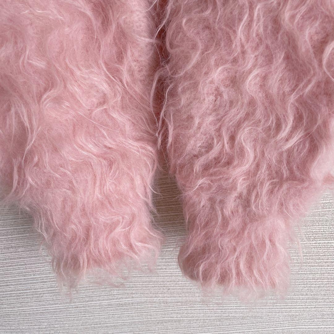THE TOE 【極美品】シャギーカーディガン ピンク ショート丈 M