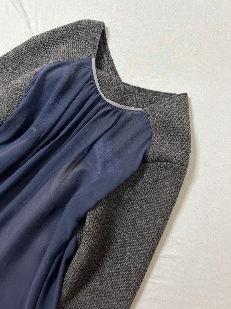 激レア　コレクション✨sacai サカイ ニット シルク バックプリーツ フレア