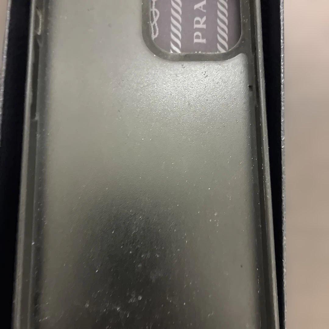 PRADA ブラックレザー iPhone12Proケース