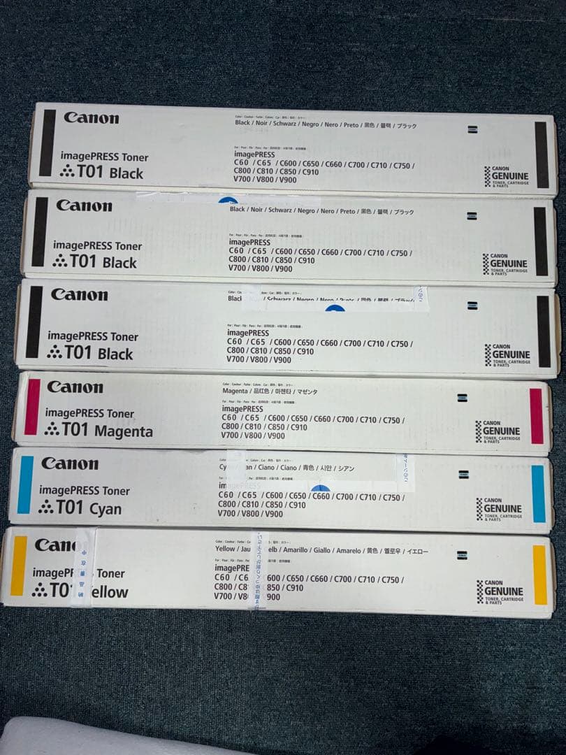 キャノン　Canon 純正　imagePRESS トナー T01 6色セット
