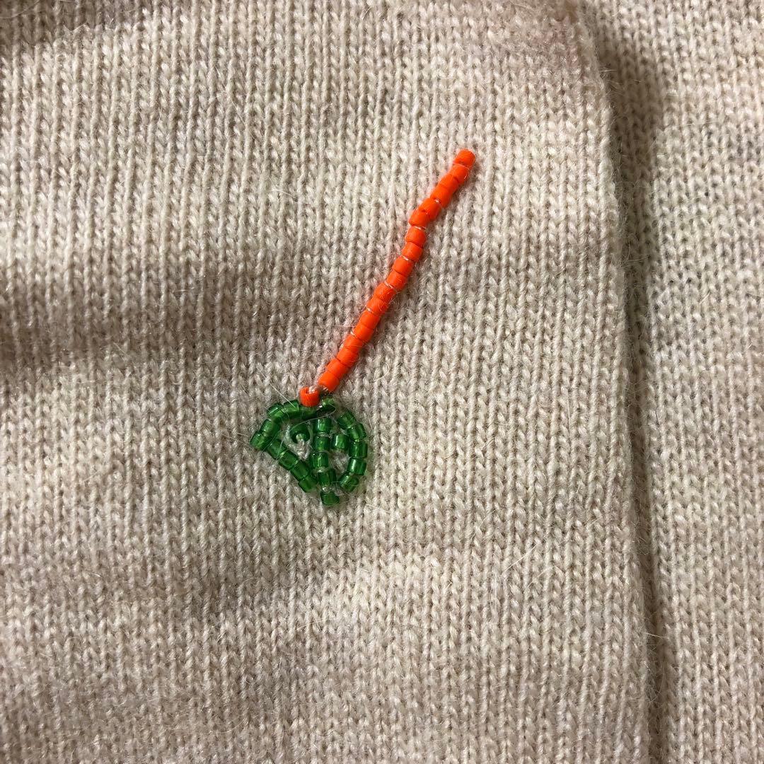 専用新品　TSUMORI CHISATO ビーズ刺繍ニット　カシミヤ、アンゴラ混