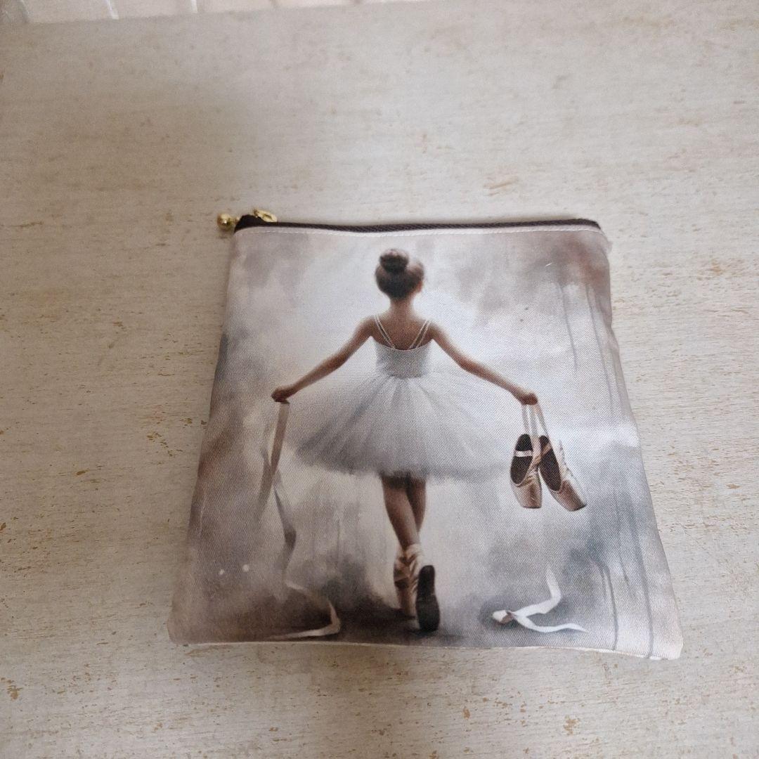 激レア女の子とねこパネル生地　ハンドメイド　布バスケット　フラットポーチ