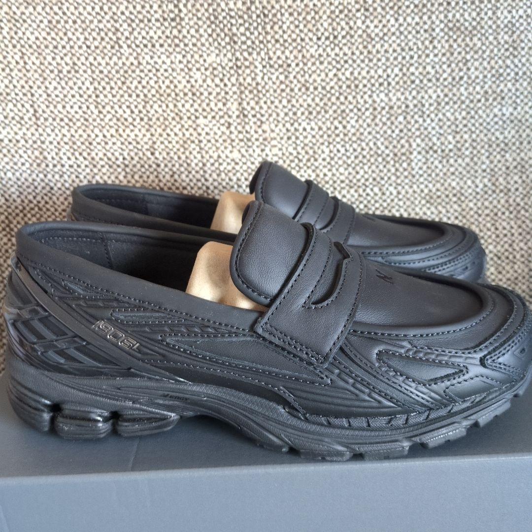 貴重レザーNew Balance U1906LBN ブラック ローファー26.5