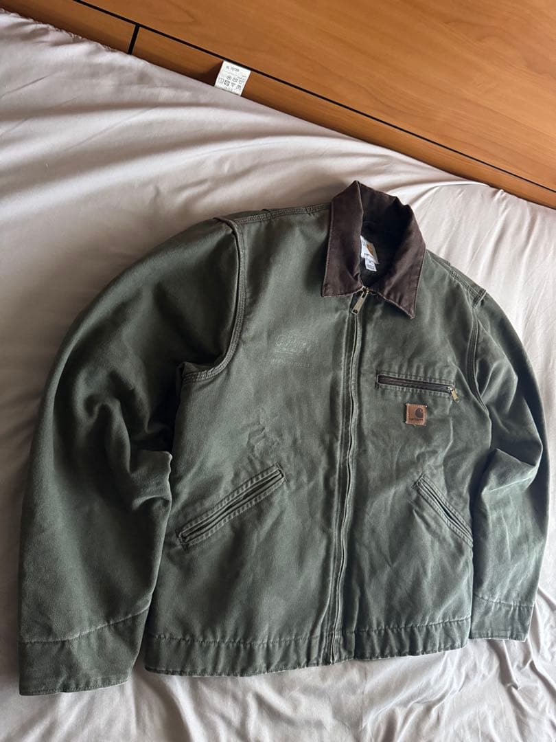 希少 カーハート デトロイト ジャケット J97 ARG アーミーグリーン色