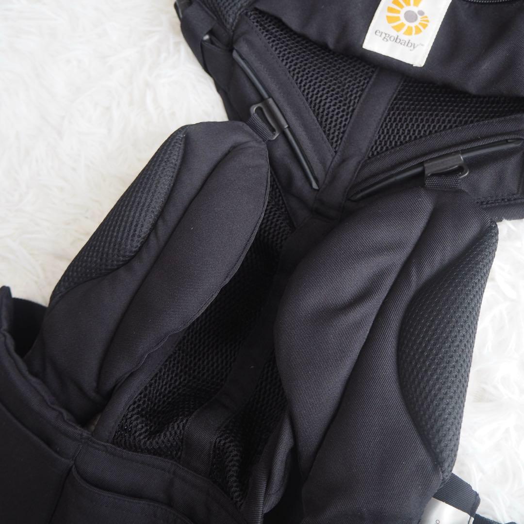 美品 エルゴ オムニ360 クールエア 抱っこ紐 新生児 前向き 黒
