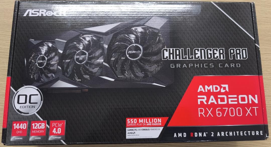 グラフィックボード・グラボ・ビデオカード ASRock RX 6700 XT Challenger Pro 12GB OC