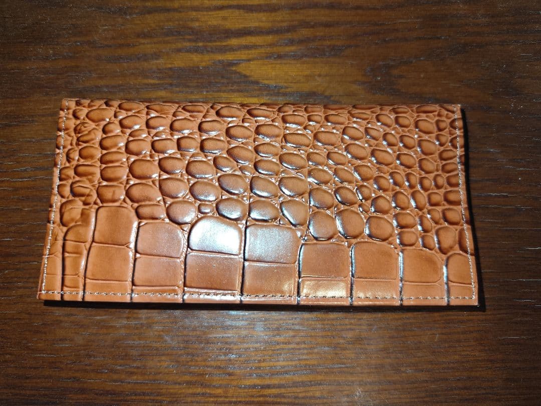 皇居 長財布 クロコダイル 型押し ブラウン　新品未使用