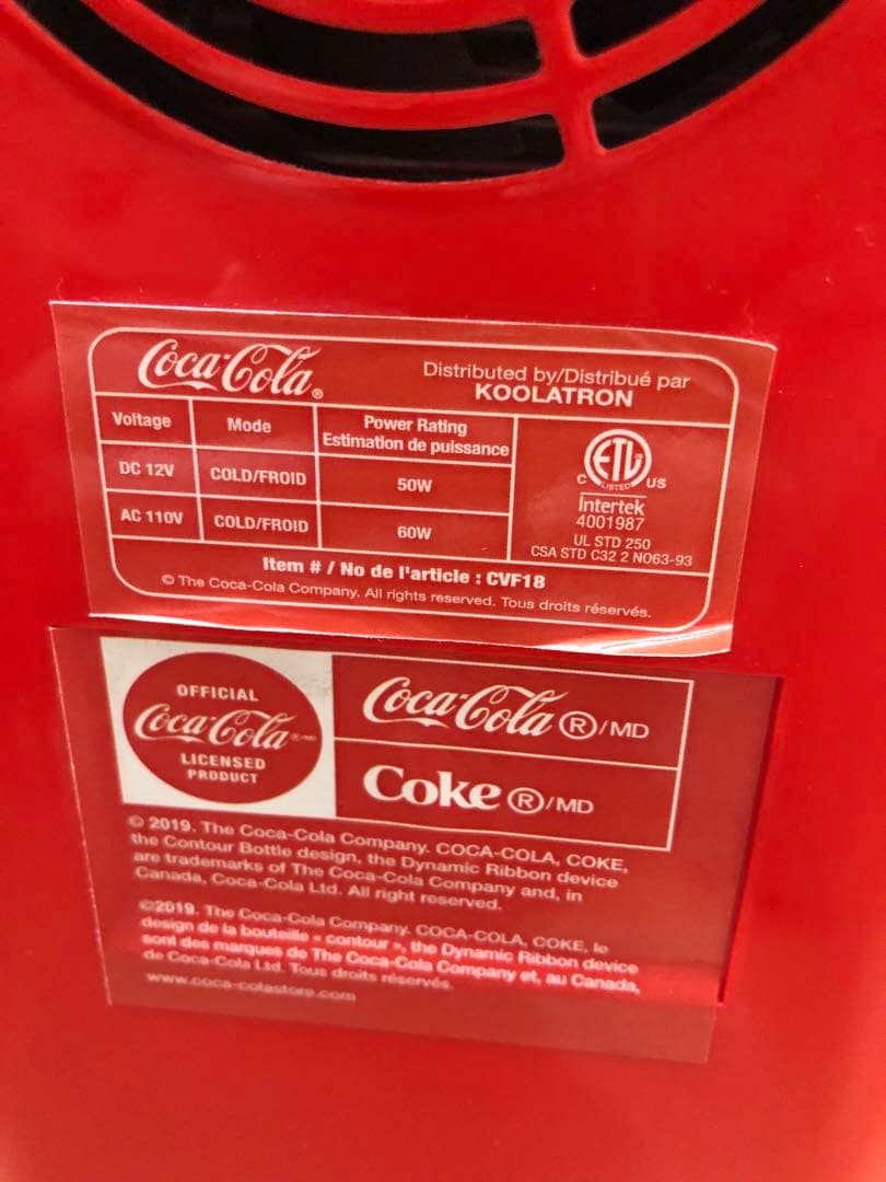 Coca-Cola コカコーラ レトロ調 自動販売機型冷蔵庫 CVF18-G
