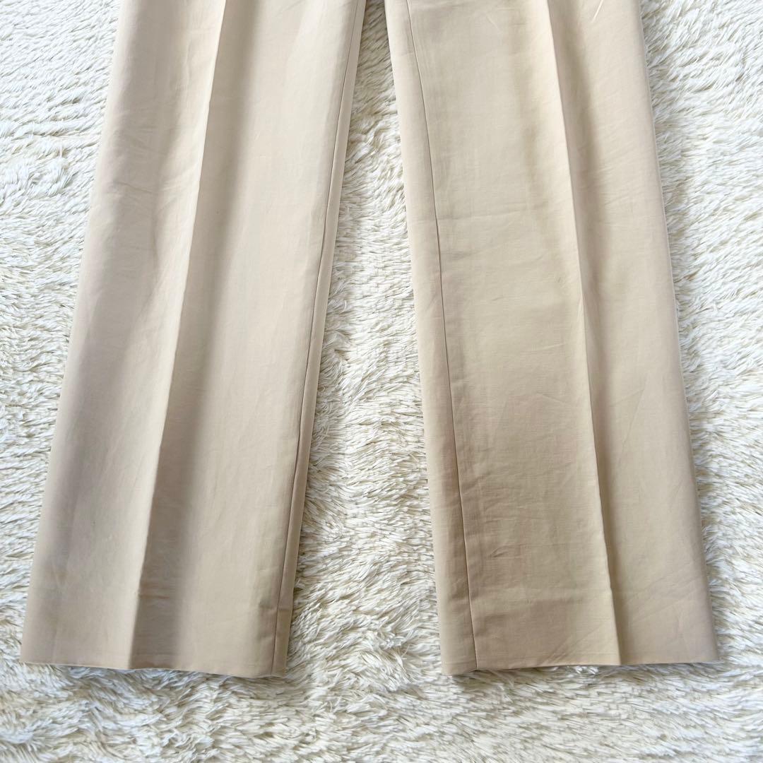 マックスマーラ パンツスーツ 白タグ ベージュ テーラード 38