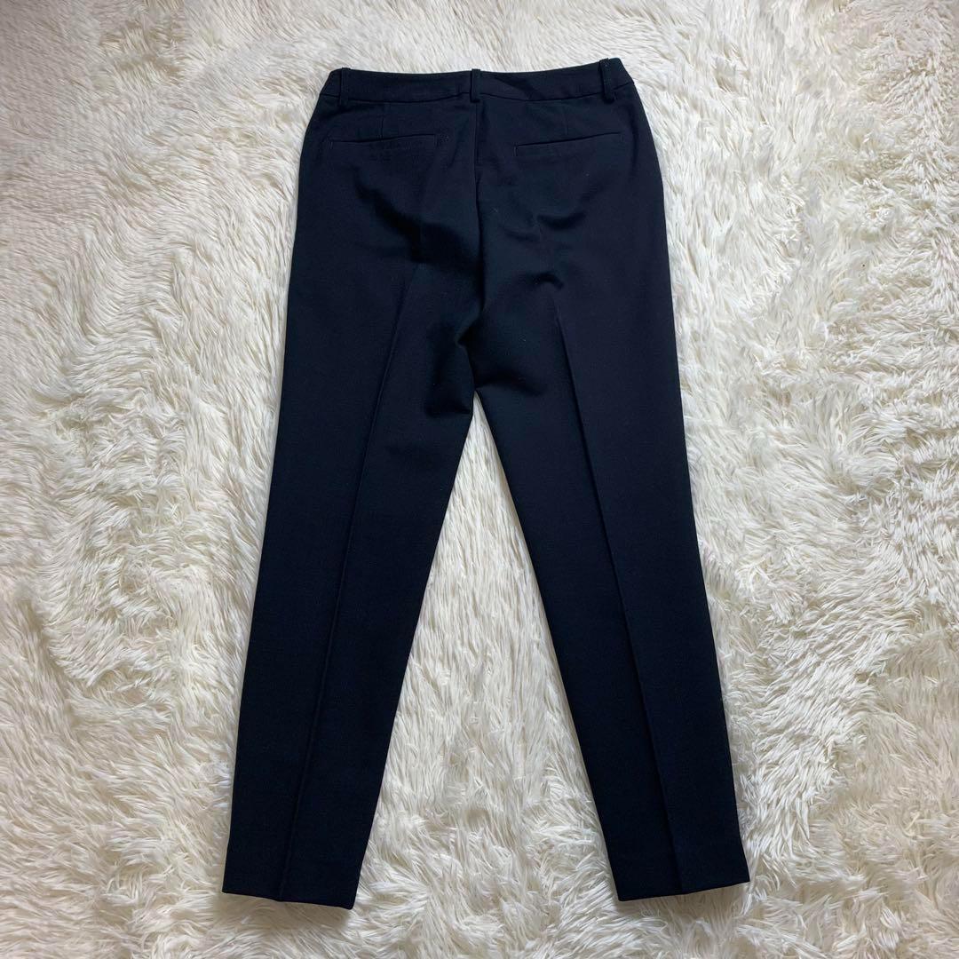 グリーンレーベルリラクシング パンツスーツ ノーカラー ダークネイビー L M紺