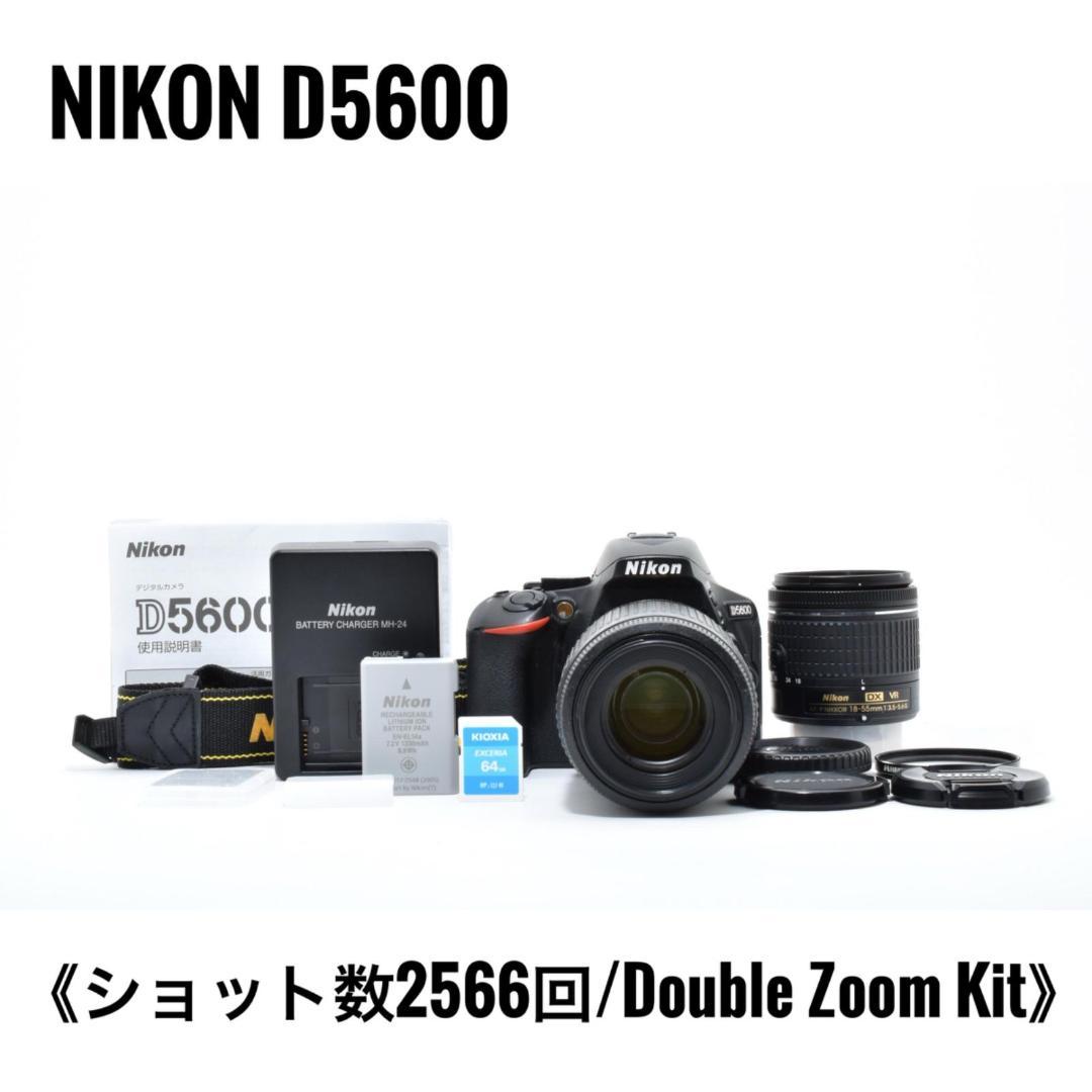美品 ニコン NIKON D5600 ダブルズームキット デジタル一眼レフカメラ