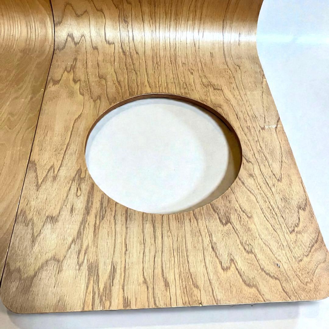 【良品】Tendo 天童木工　座椅子　曲木　ケヤキ板目　2脚セット