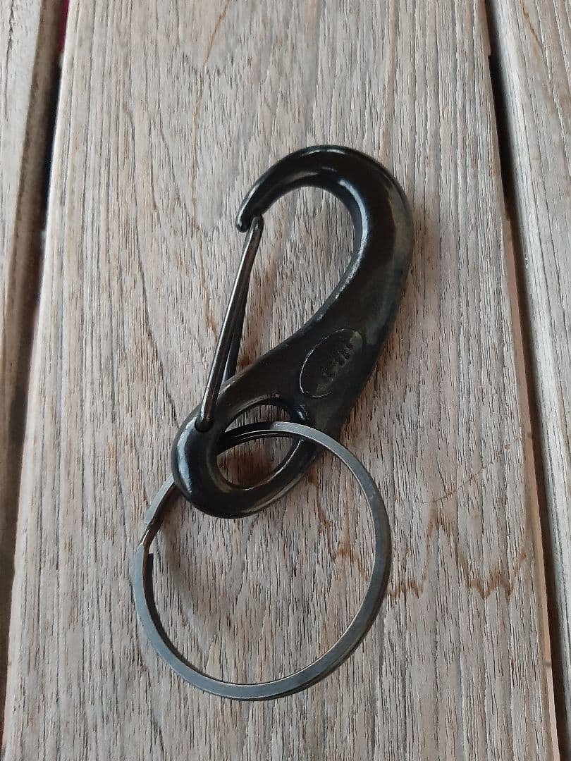 ジャムホームメイドビッグワンカラビナキーリングキーホルダーブラック黒