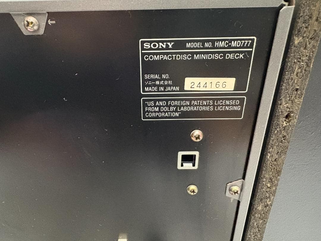 SONY STR-MD777 HMC-MD777 SS-MD777 コンポ