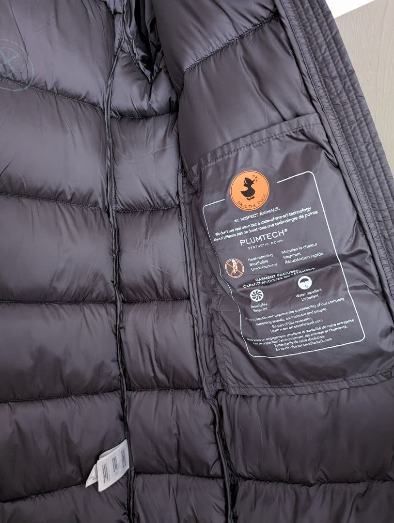 SAVE THE DUCK フード付きロングダウンジャケット