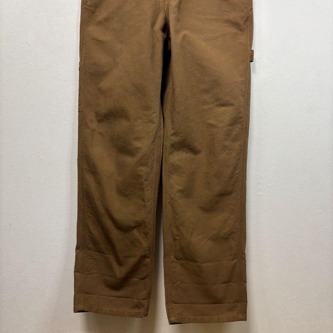 カーハート ダック オーバーオール ワーク ペインター パンツ ブラウン ロゴ