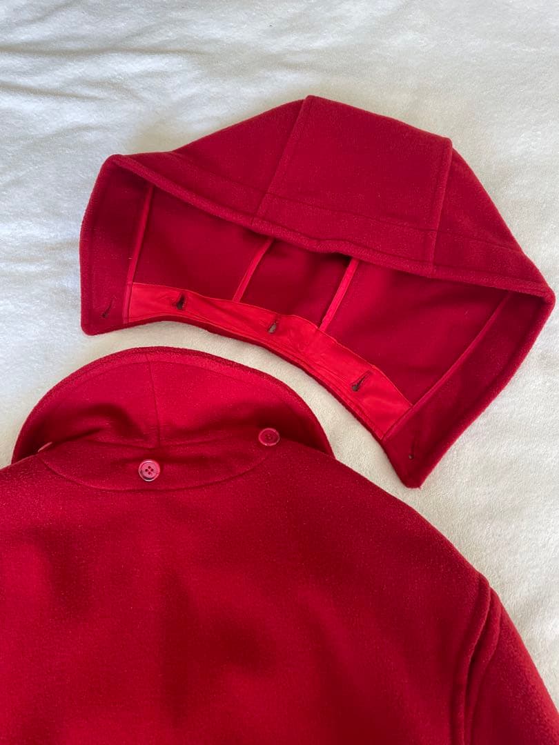 Burberry's 赤 フード付きダッフルコート　ビンテージ