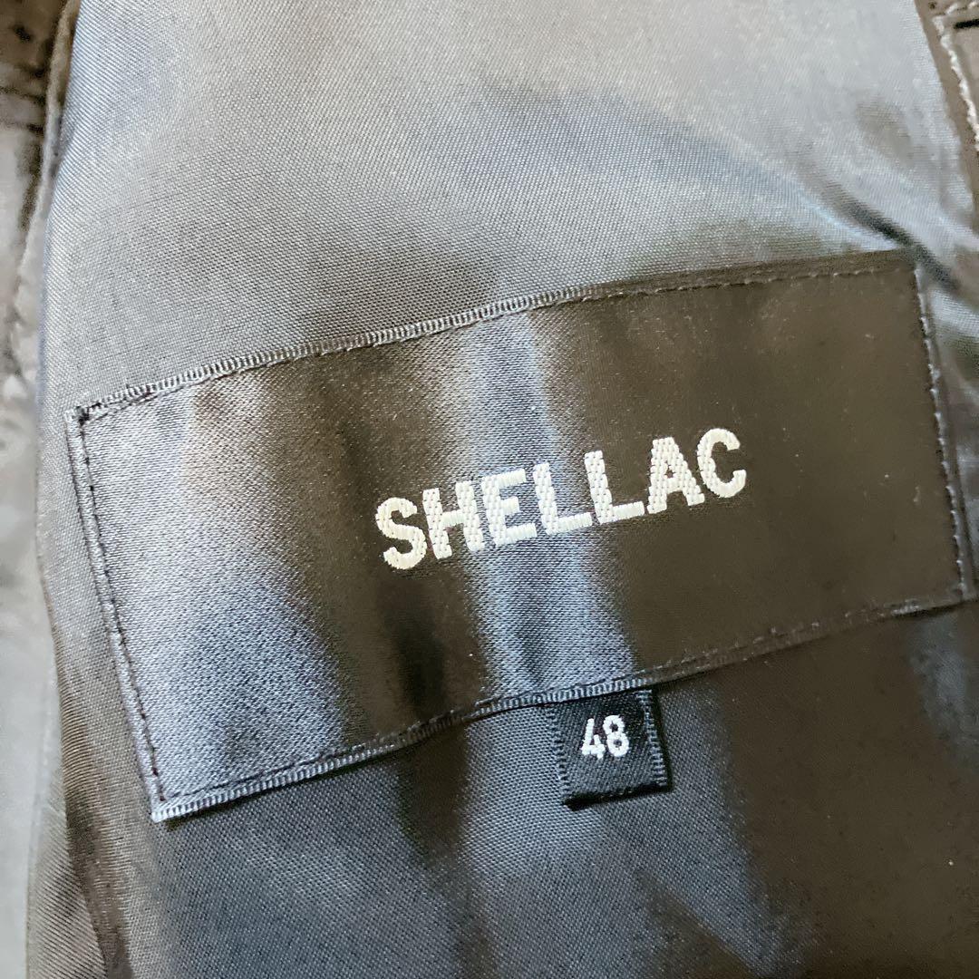 SHELLAC ラムレザー シングルライダース セミダブル レザージャケット L
