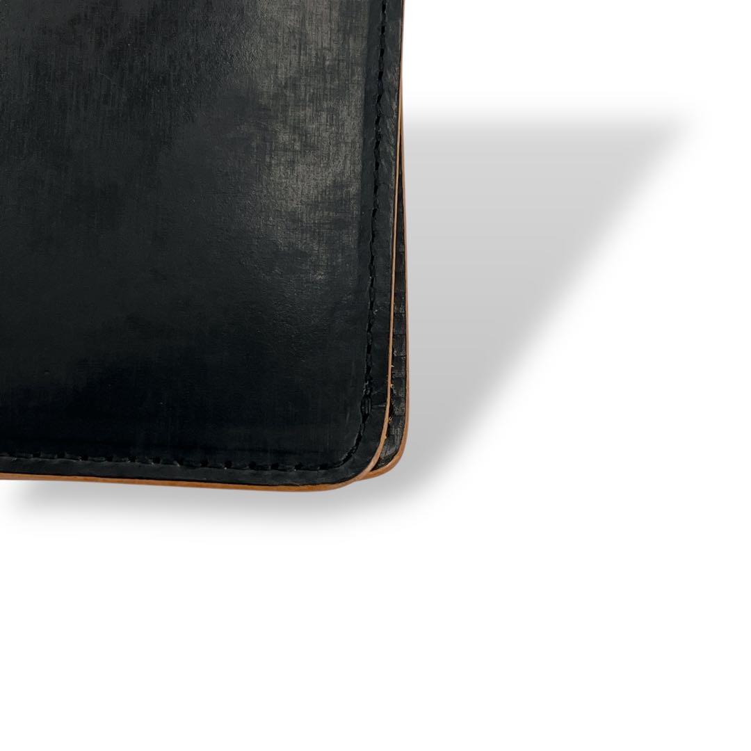 ポーター　長財布　フィルム　二つ折り財布　ロゴ　ロングウォレット　黒　レザー