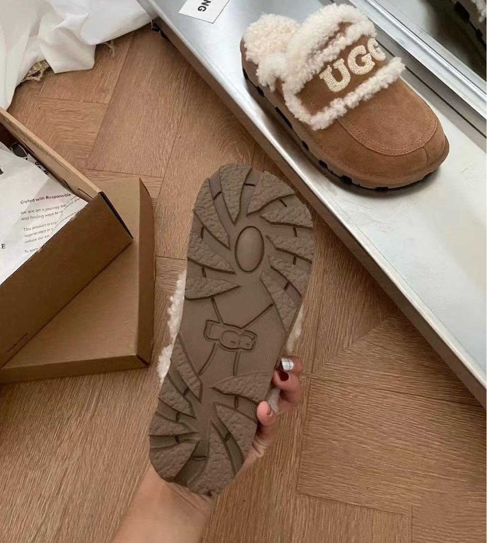 UGG ディスケット スリッポン 冬用 ムートンブーツ 厚底 23cm