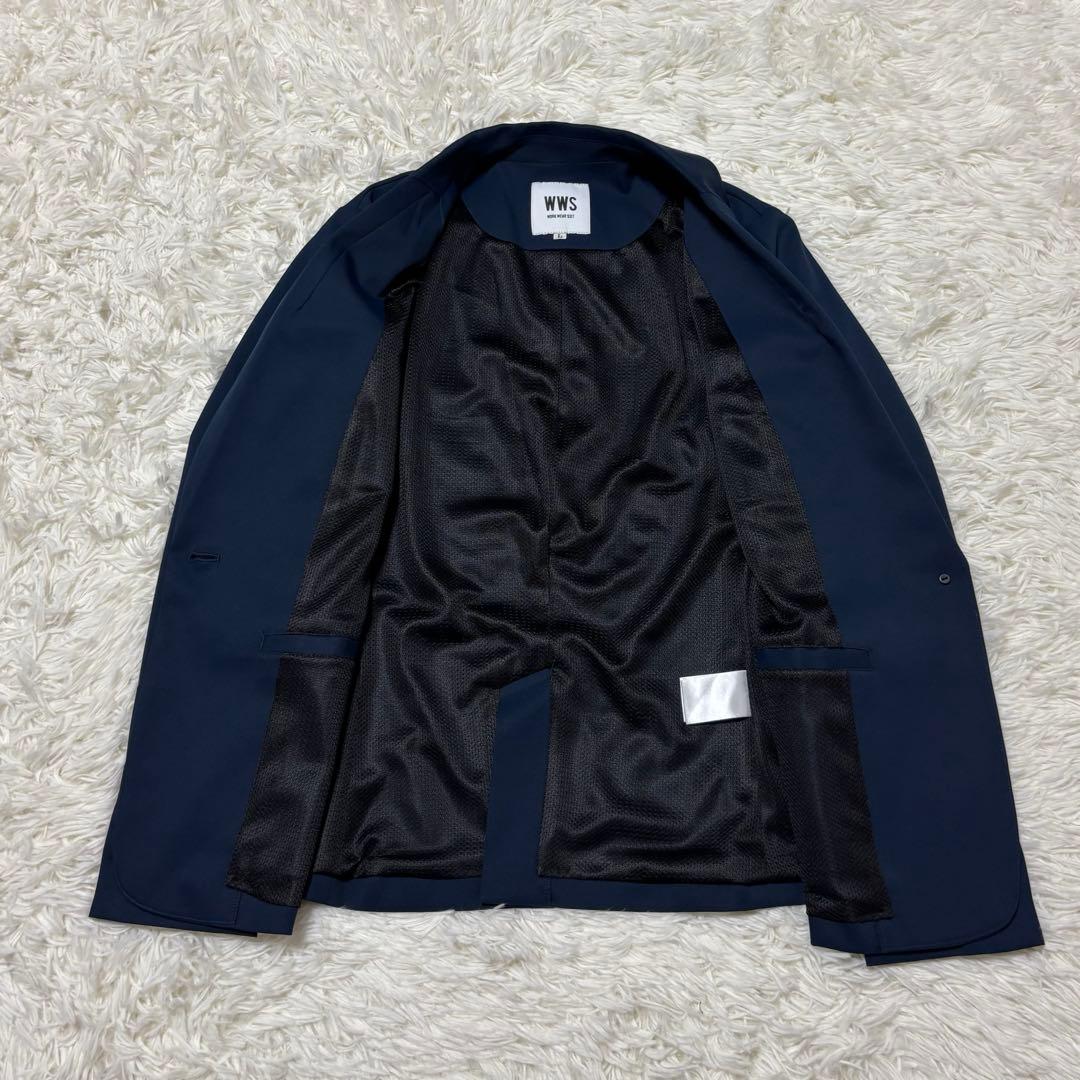 美品　ワークウェアースーツ/ WWS 洗える レディース スーツ ネイビー