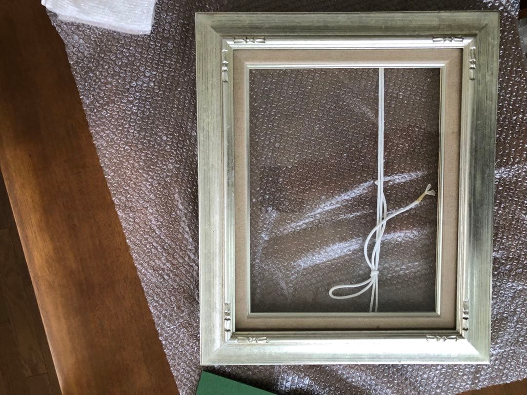 肉筆油彩画　松浦敬文　水辺の城　額付きF-6号　サイン入り