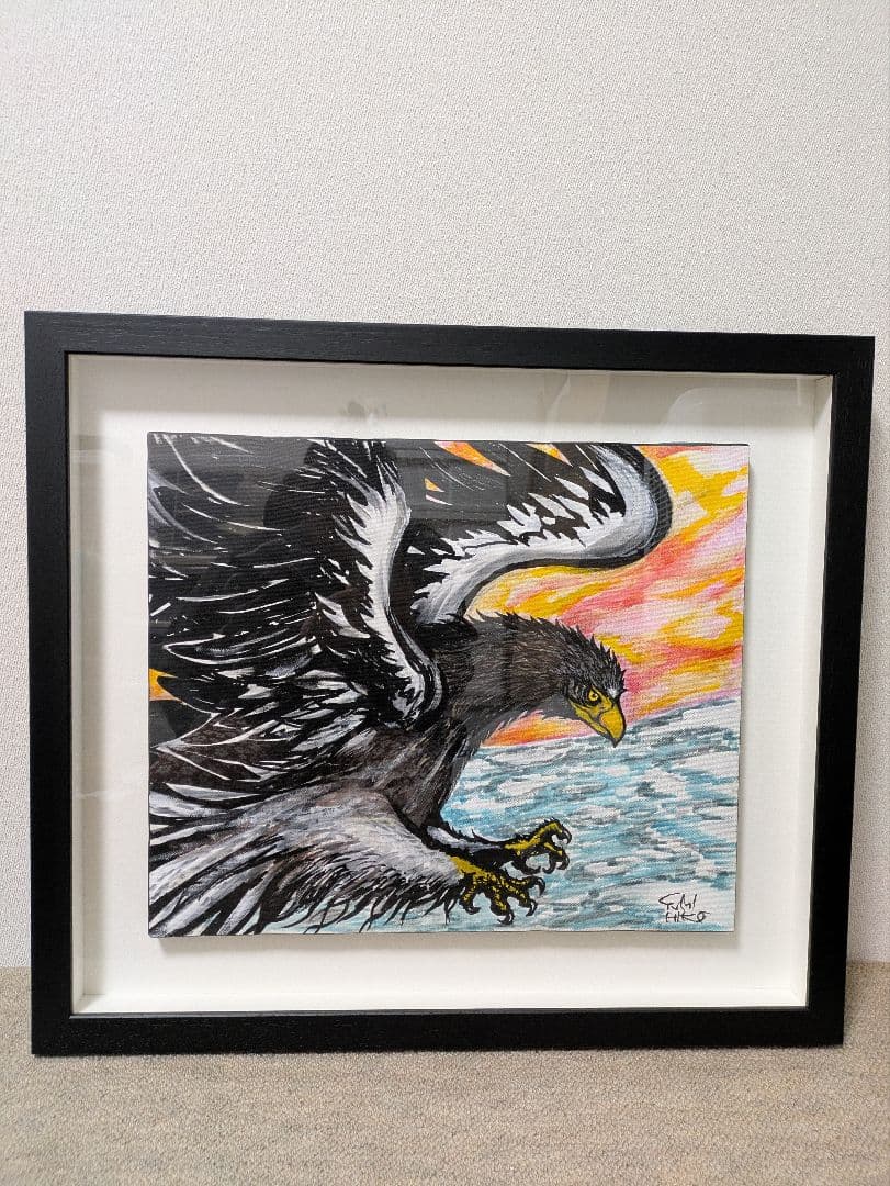 天野弓彦　イーグルの絵画（キャンバス）