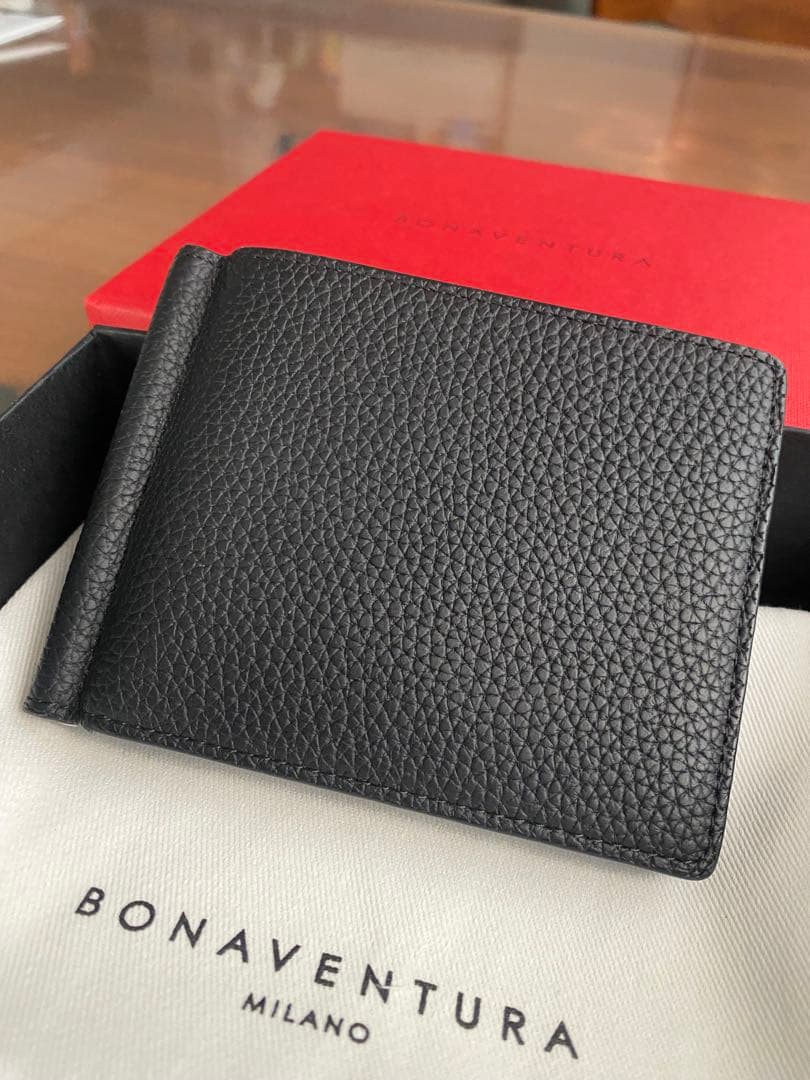 【2025年４月購入 極美品】BONAVENTURA ブラック マネークリップ