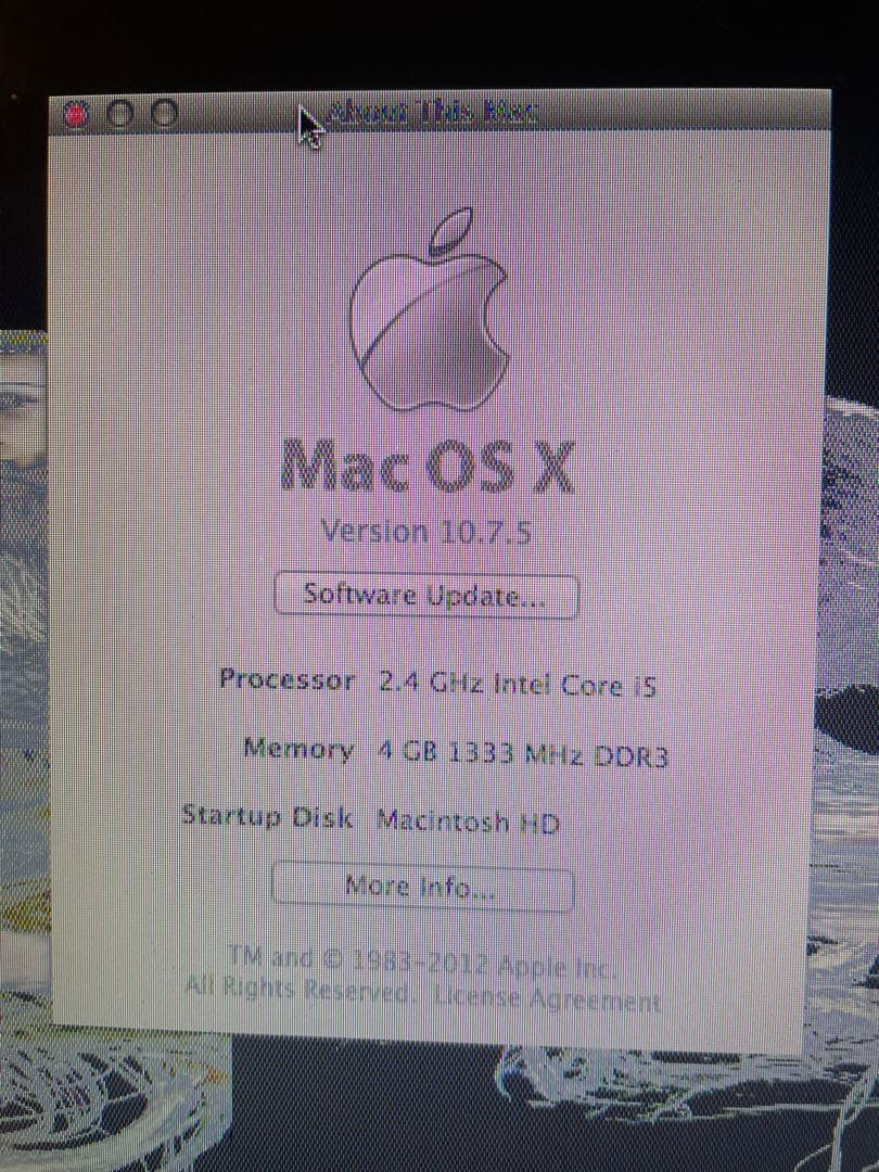 MacBook Pro 13inch （2011年モデル）