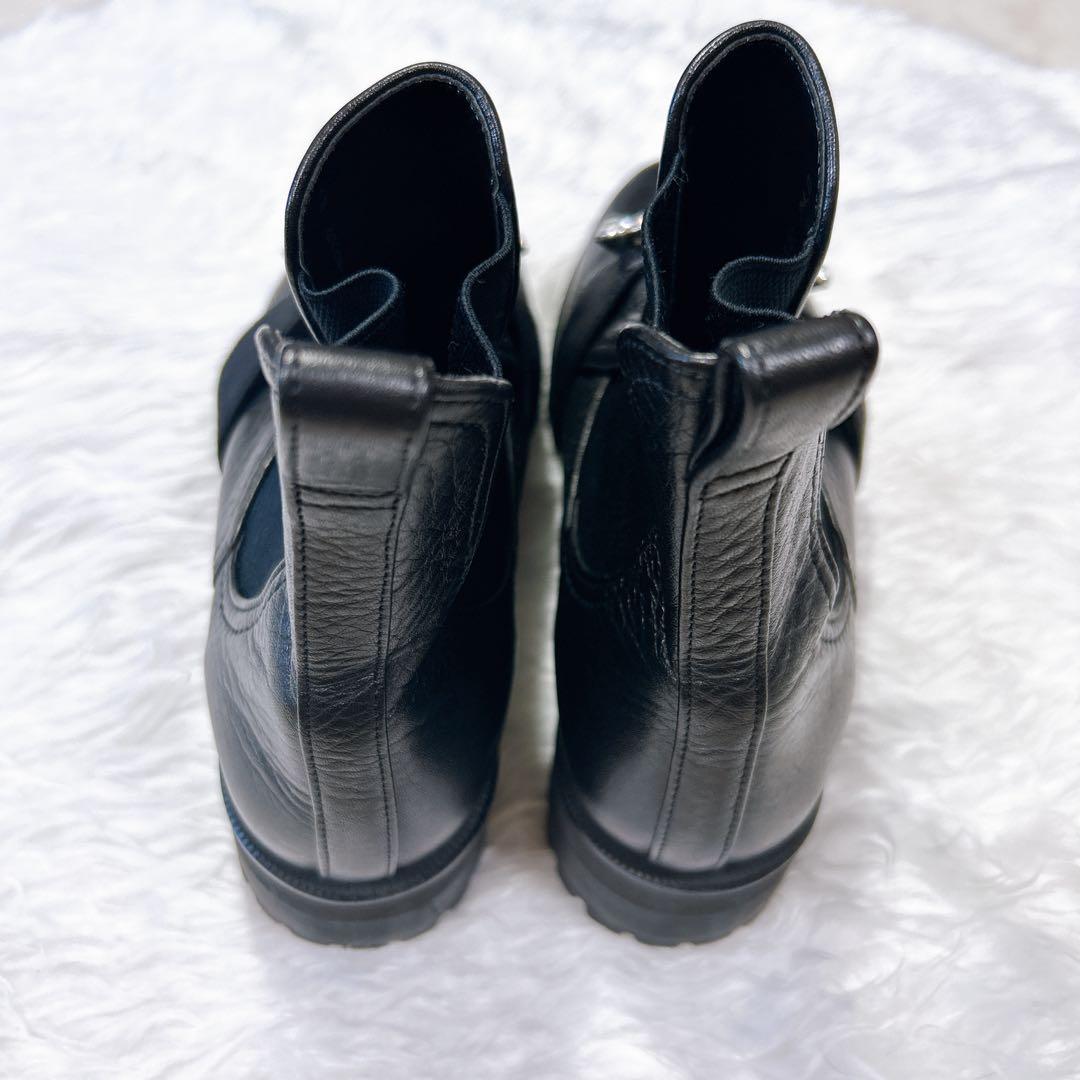 美品 DIANA ビジューショートブーツ サイドゴア 黒 24cm 軽量