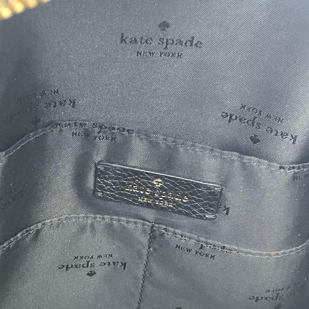 kate spade ケイトスペード レザー リュック ブラック ロゴ金具