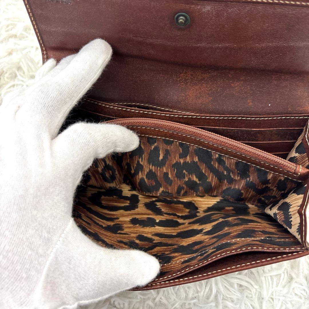 ドルチェ&ガッバーナ 長財布 豹柄 レザー ヴィンテージ加工 新品タグ付