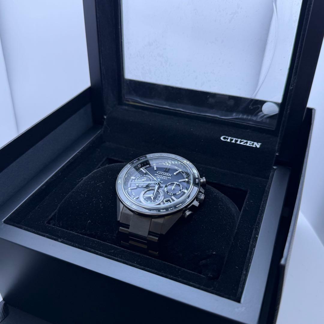 【極美品】シチズン　アテッサ　CC4055-65E 箱保付　チタン　ブラック