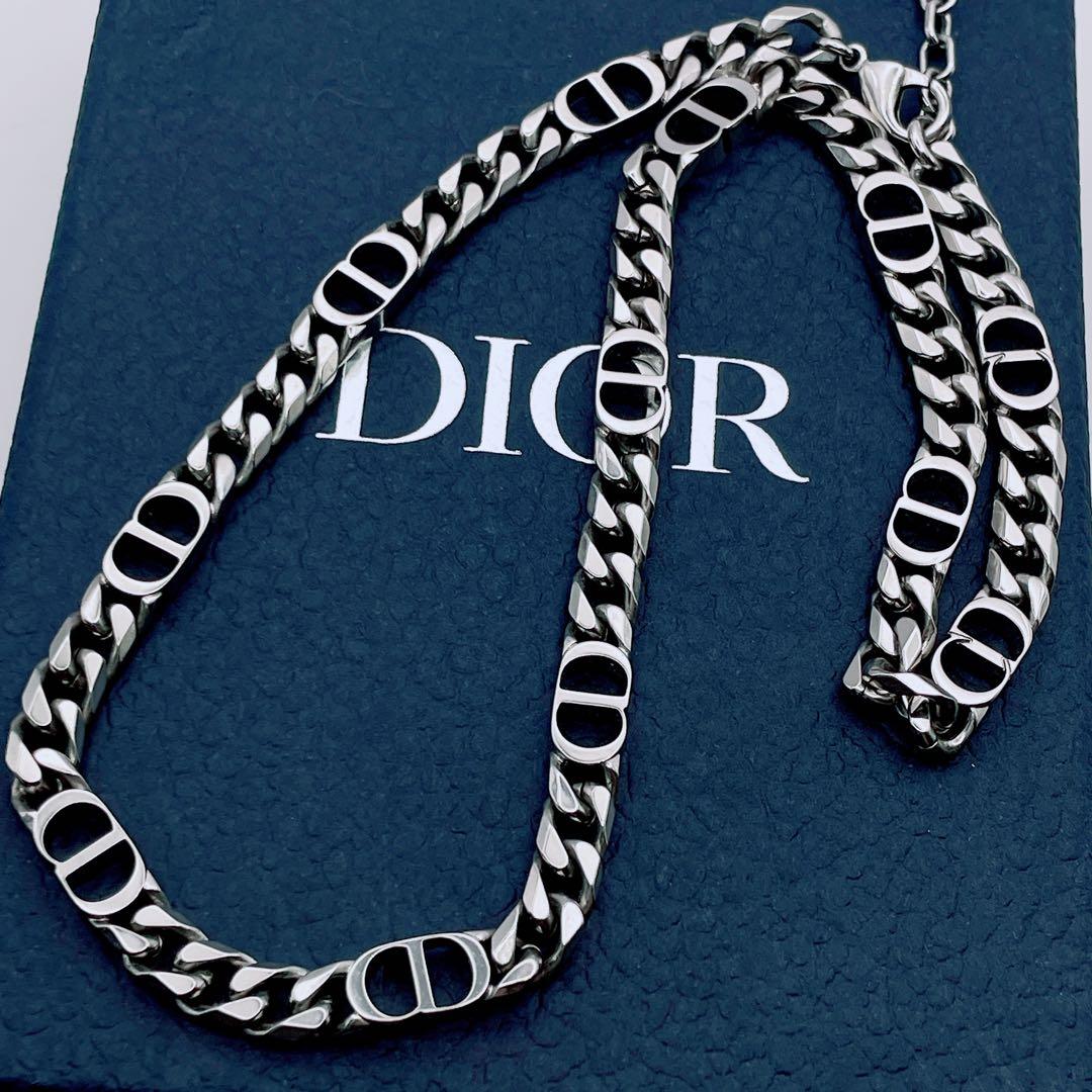Christian Dior ネックレス　アイコン　チェーン　喜平　シルバー