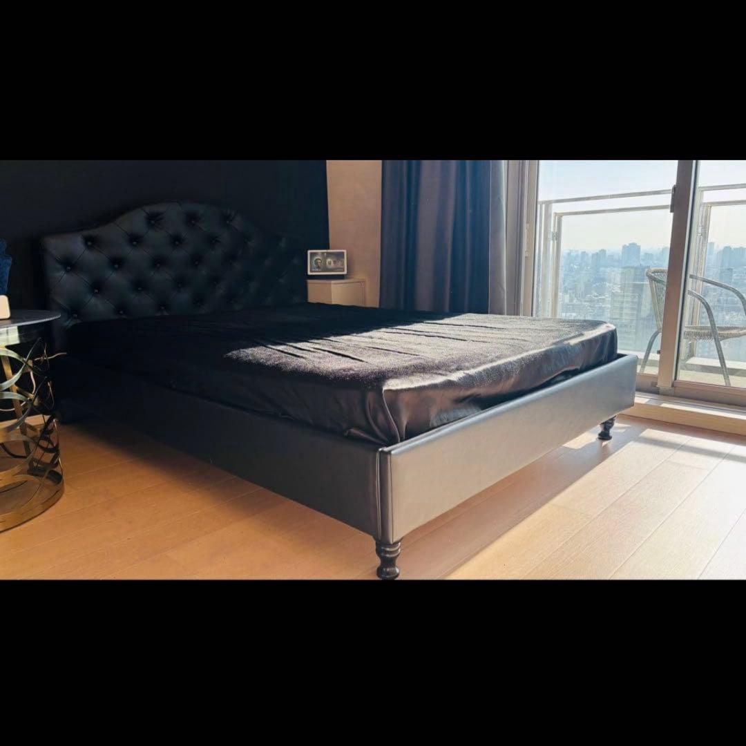 3*★様 レザー　ダブルベッド　フレーム＆マットレス