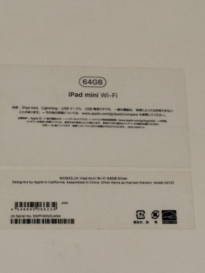 iPad mini Wi-Fi 64GB シルバー