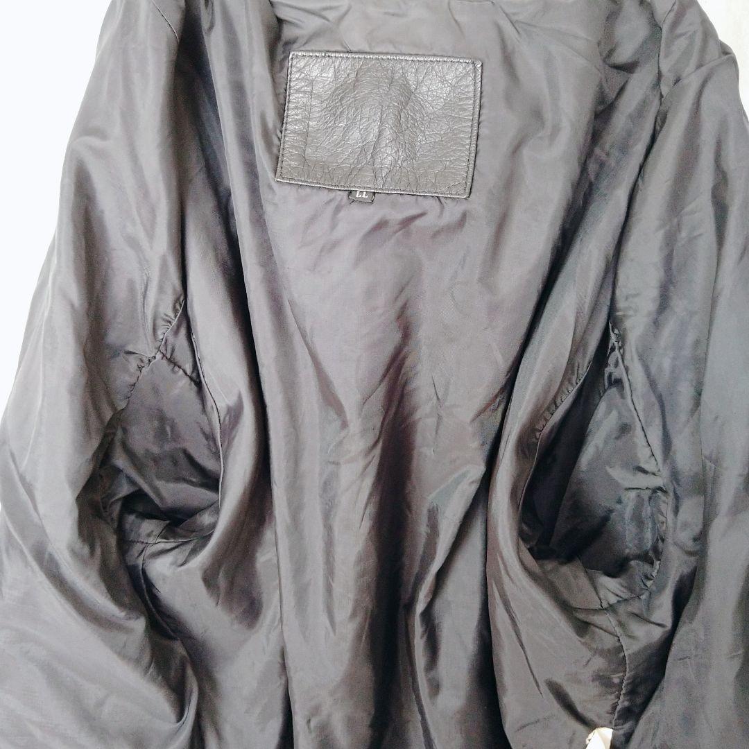 【kajiyan】90s XLサイズ 本革 レザーボンバージャケット