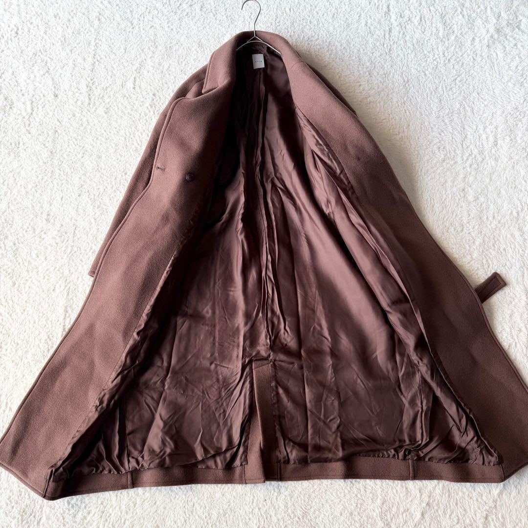 休日と詩 休日のモッサコート チェスターコート オオカミとフクロウ ブラウン