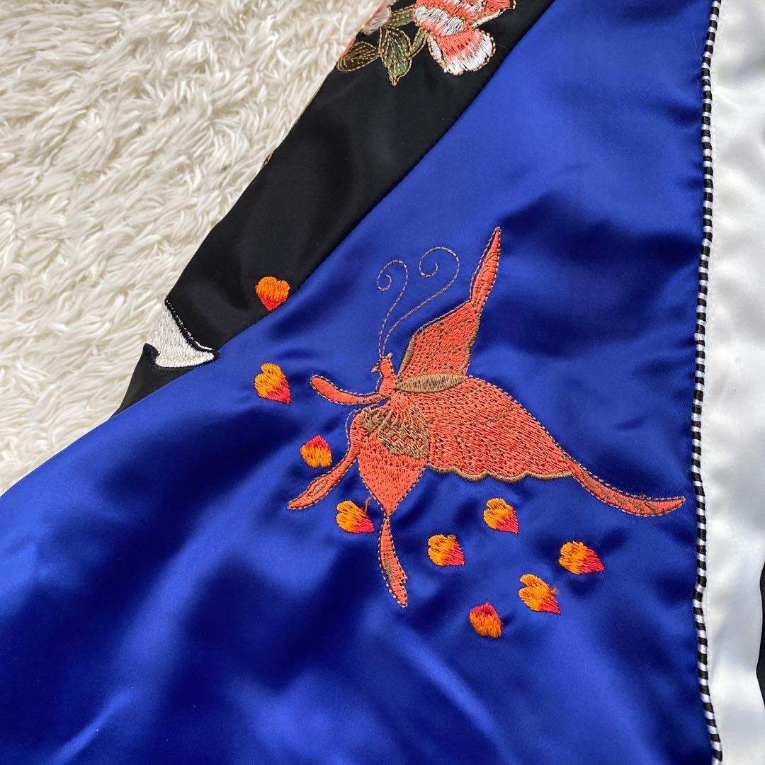 ○抜刀娘 スカジャン リバーシブル2way 超豪華刺繍 和柄　サイズXL