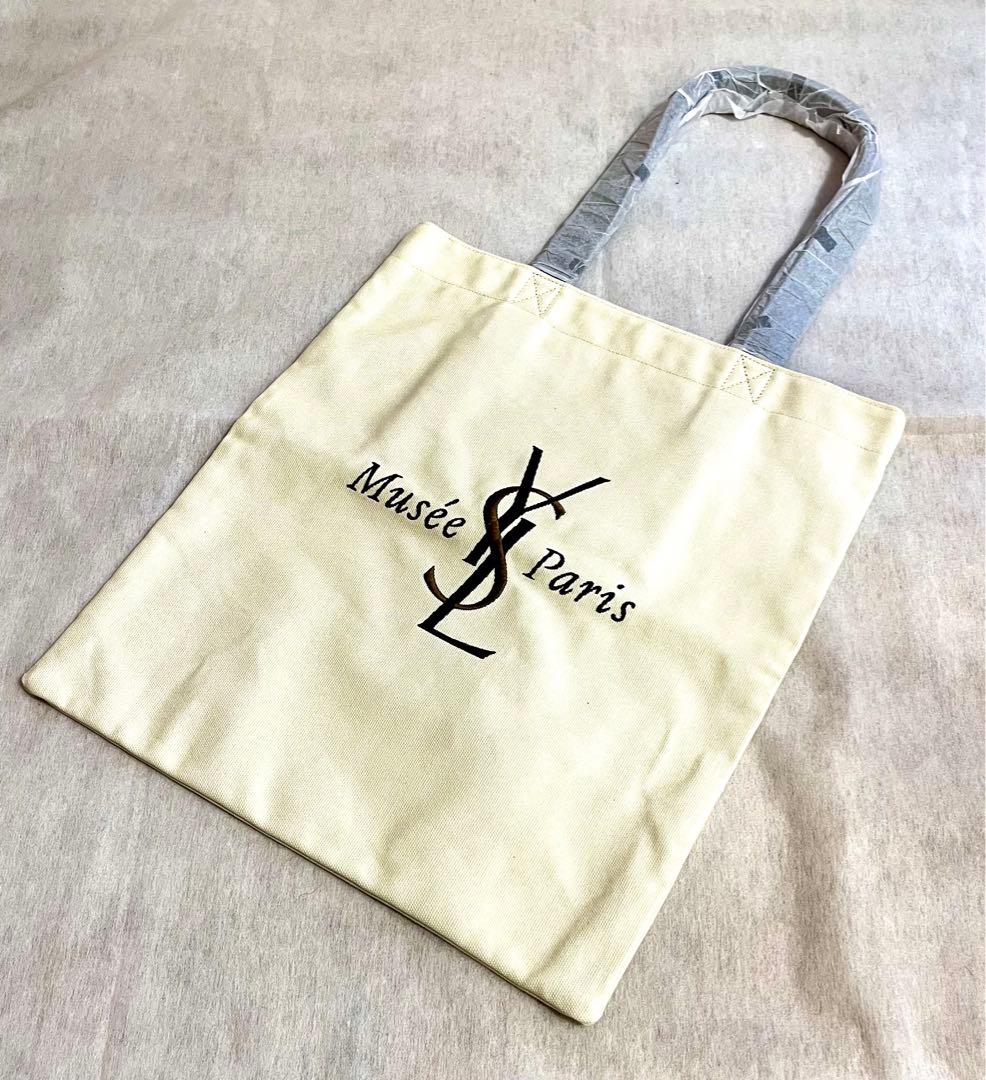 サンローランエコバッグトートバッグイブサンローラン展YSL新品未使用ホワイト