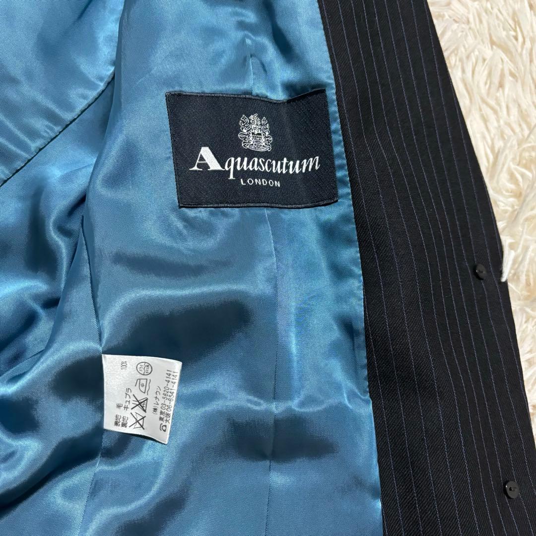 美品 アクアスキュータム レディース スーツ セットアップ ワイドパンツ 15号