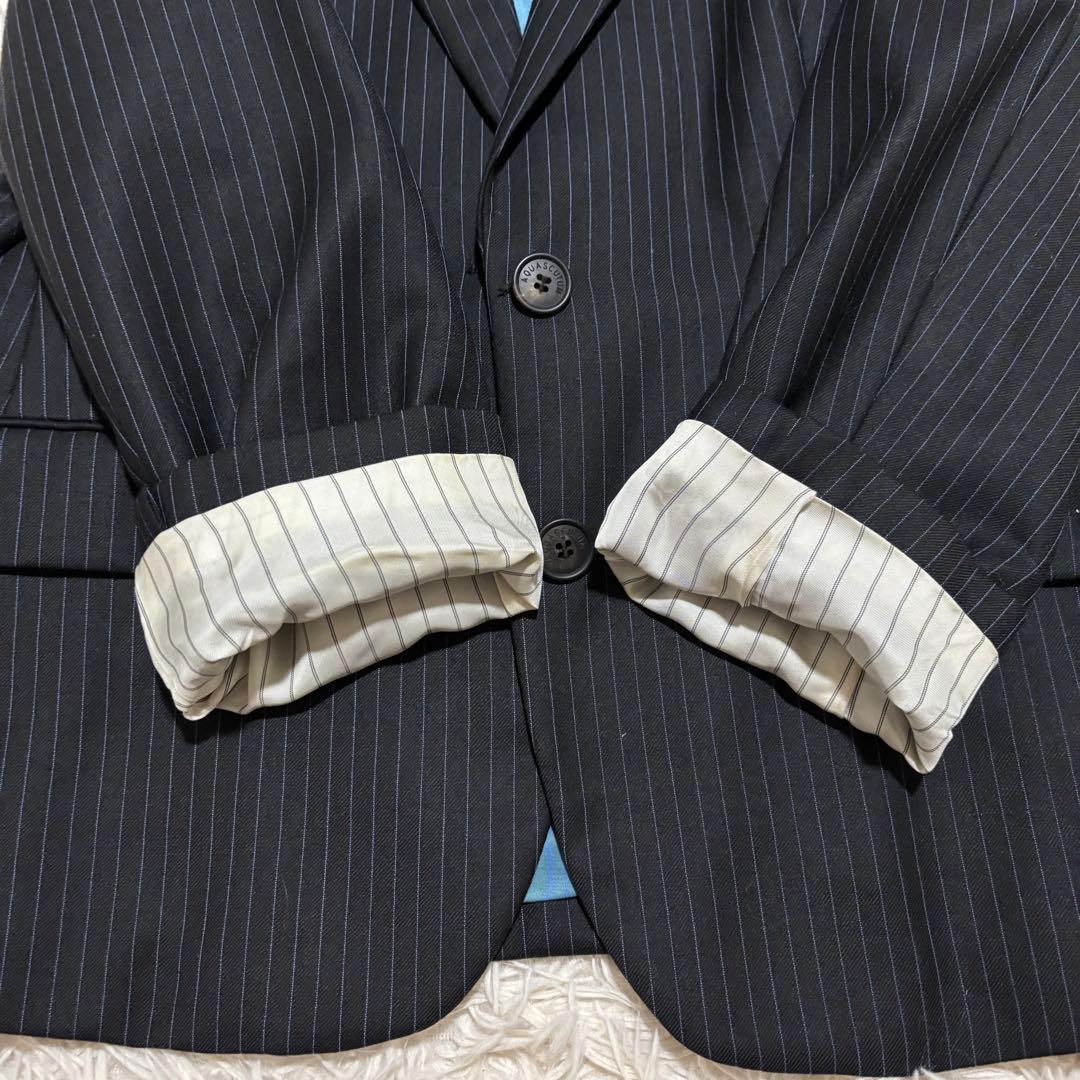 美品 アクアスキュータム レディース スーツ セットアップ ワイドパンツ 15号