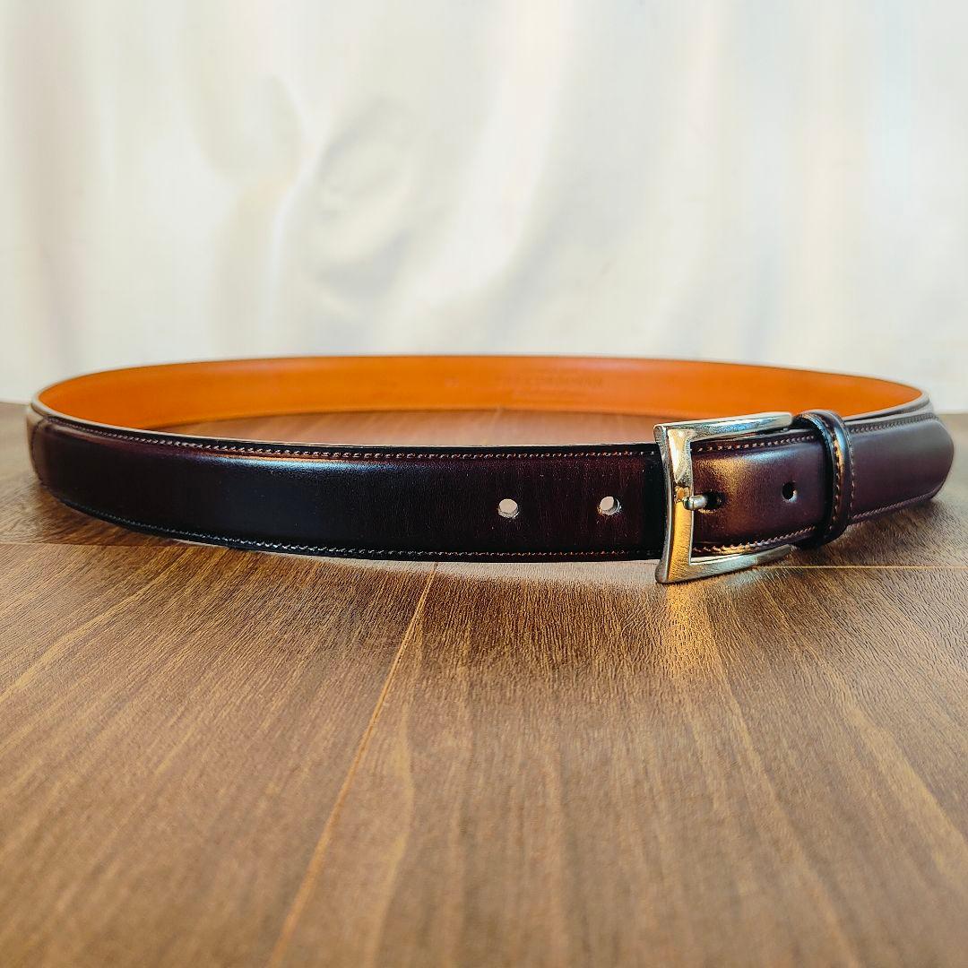 【極艶極美品】THE CORDOVAN　鎌倉シャツ 極上バーガンディドレスベルト