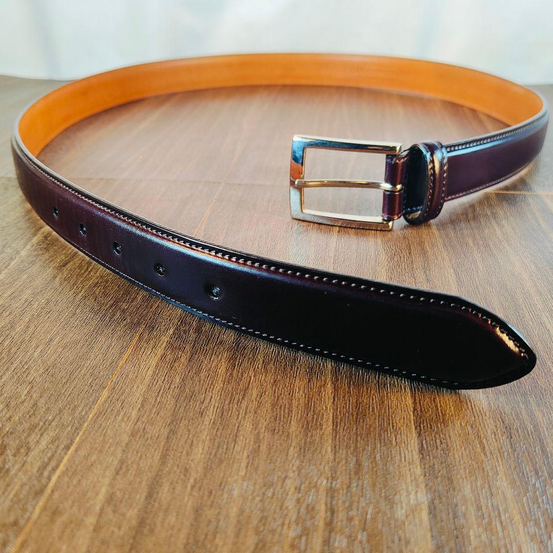 【極艶極美品】THE CORDOVAN　鎌倉シャツ 極上バーガンディドレスベルト