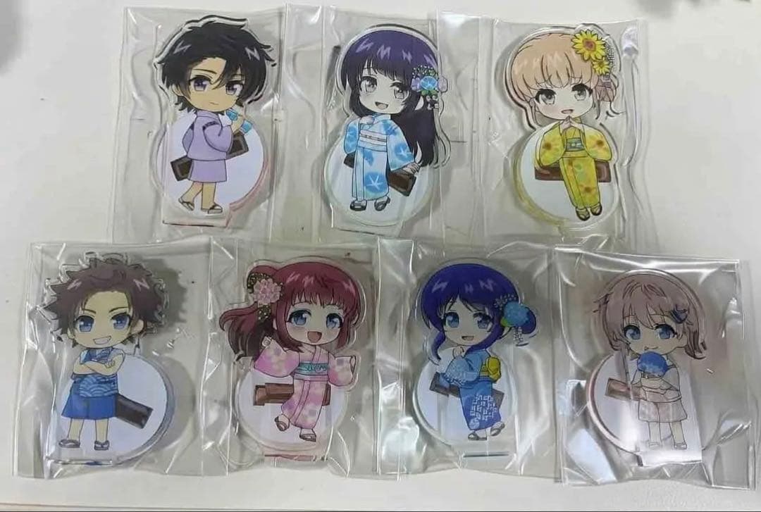 凪のあすから　宿泊限定　 浴衣　アクリルスタンド 7個セット