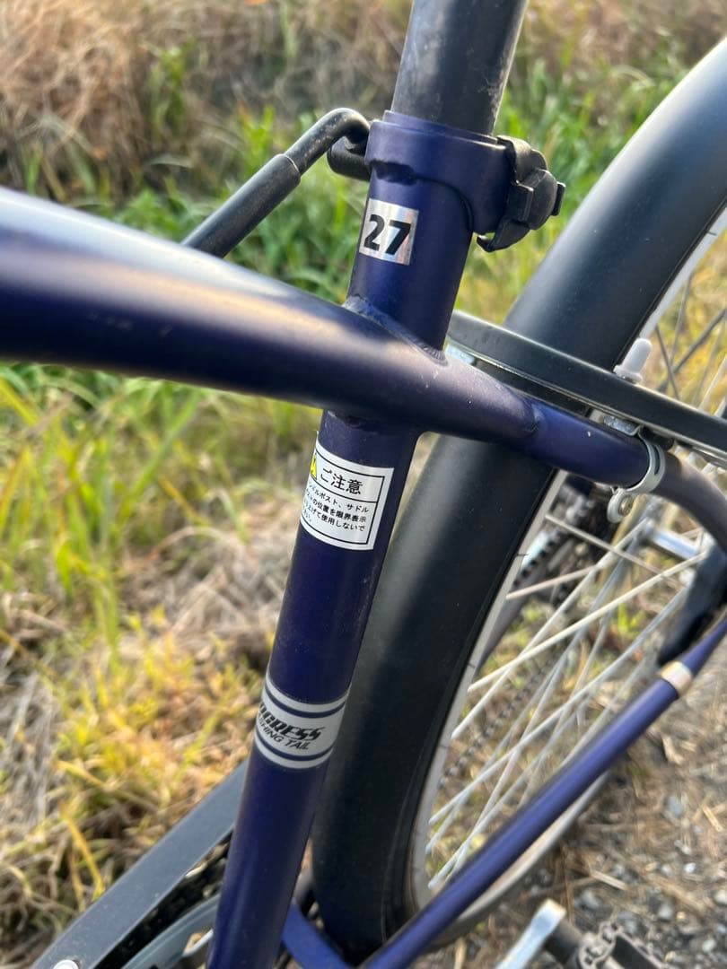 名古屋市内お届け無料青いクロスバイク 前方バスケット付き