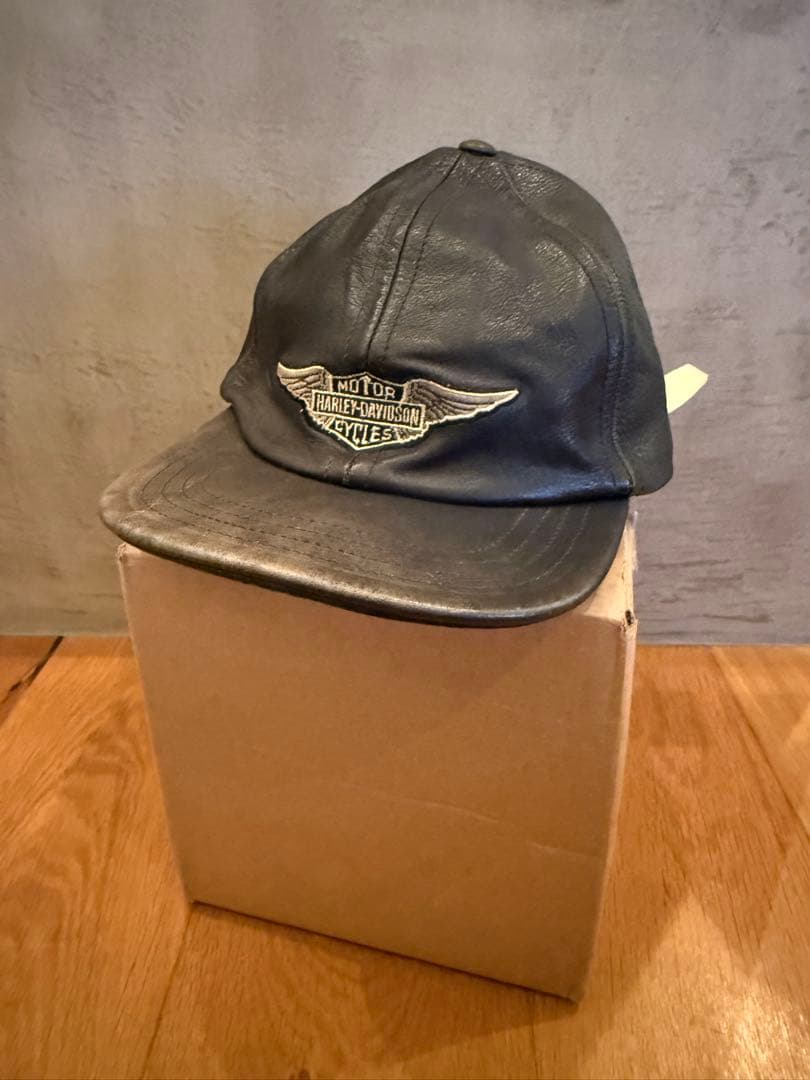 Harley-Davidson ビンテージ　レザーキャップ デッドストック